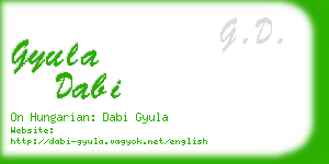 gyula dabi business card